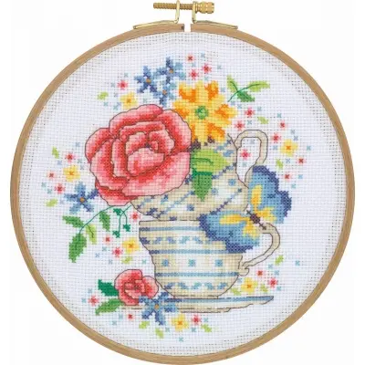 Tuva Cross Stitch Kit With Wooden Hoop CCS12
